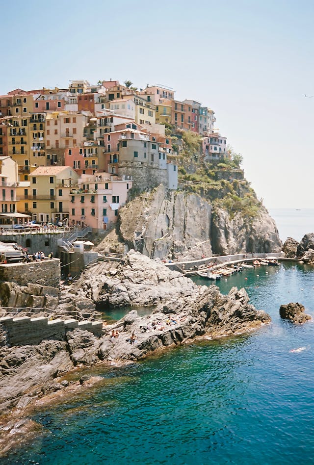 A body of water with a bunch of buildings on top of it.